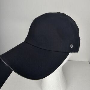 Lululemon Black Adjustable Baseball Cap | Logo Athletic Running Hat lightweight